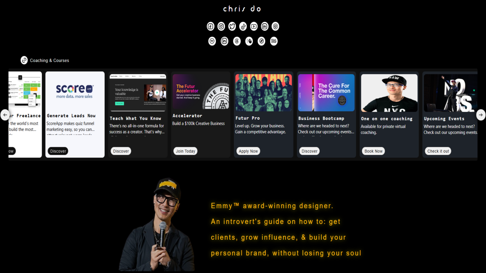 Professional Website Development for Chris Do